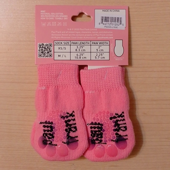 $5 2 pairs Paul Frank Doggy Puppy Dog Socks XS S - Picture 3 of 5